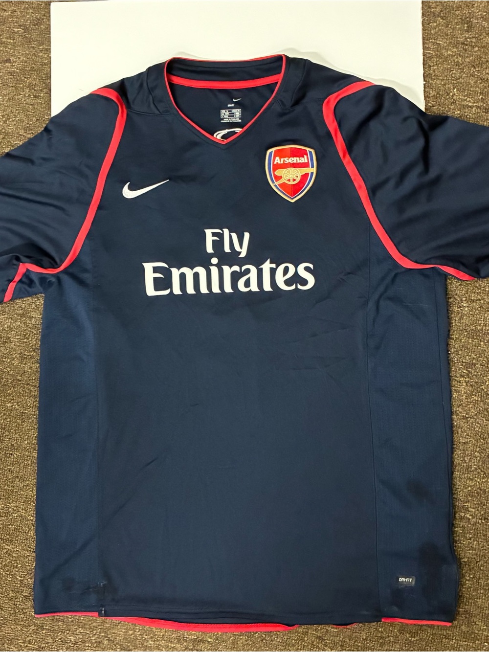 Nike Navy and Red Dri-FIT Soccer Jersey